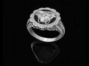Medusa in rose ring 3D Print Model