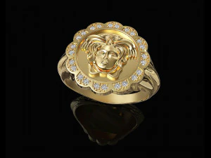 Medusa in rose ring 3D Print Model