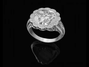 Medusa in rose ring 3D Print Model
