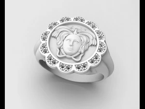 Medusa in rose ring 3D Print Model