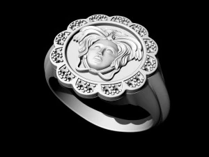 Medusa in rose ring 3D Print Model
