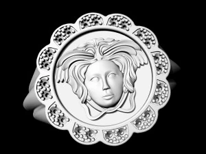 Medusa in rose ring 3D Print Model