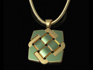 celtic knot pendant with enamel 3D Принт Модель