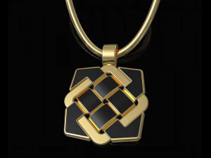 celtic knot pendant with enamel 3D Print Model