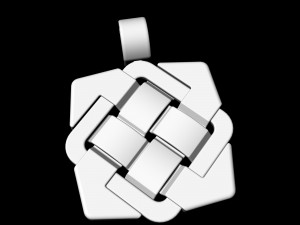 celtic knot pendant with enamel 3D Принт Модель