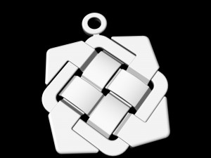 celtic knot pendant with enamel 3D Принт Модель