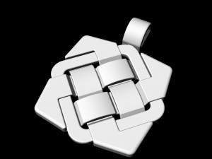 celtic knot pendant with enamel 3D Принт Модель
