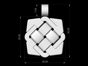 celtic knot pendant with enamel 3D Принт Модель