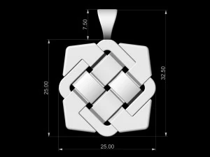 celtic knot pendant with enamel 3D Print Model