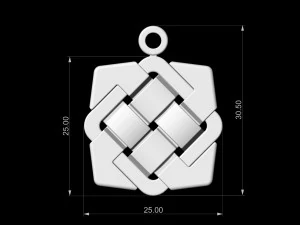 celtic knot pendant with enamel 3D Print Model