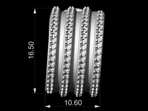 branches ring with inner band Modello di stampa 3D