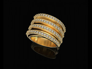 branches ring with inner band 3D-printmodel