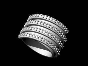 branches ring with inner band 3D-printmodel