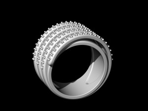 branches ring with inner band 3D-printmodel