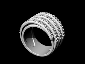 branches ring with inner band 3D-printmodel