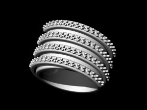 branches ring with inner band 3D-printmodel