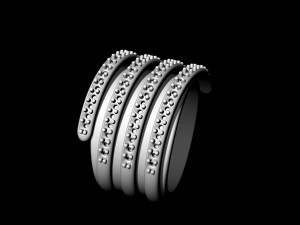 branches ring with inner band 3D-printmodel