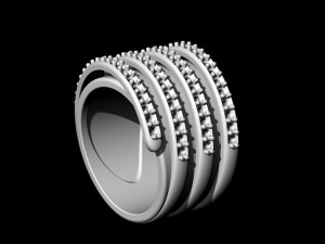 branches ring with inner band 3D-printmodel