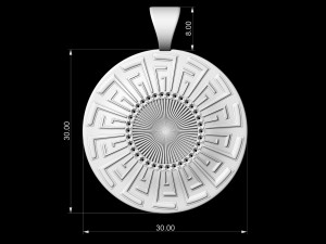 Tapered shape pendant Model Cetak 3D