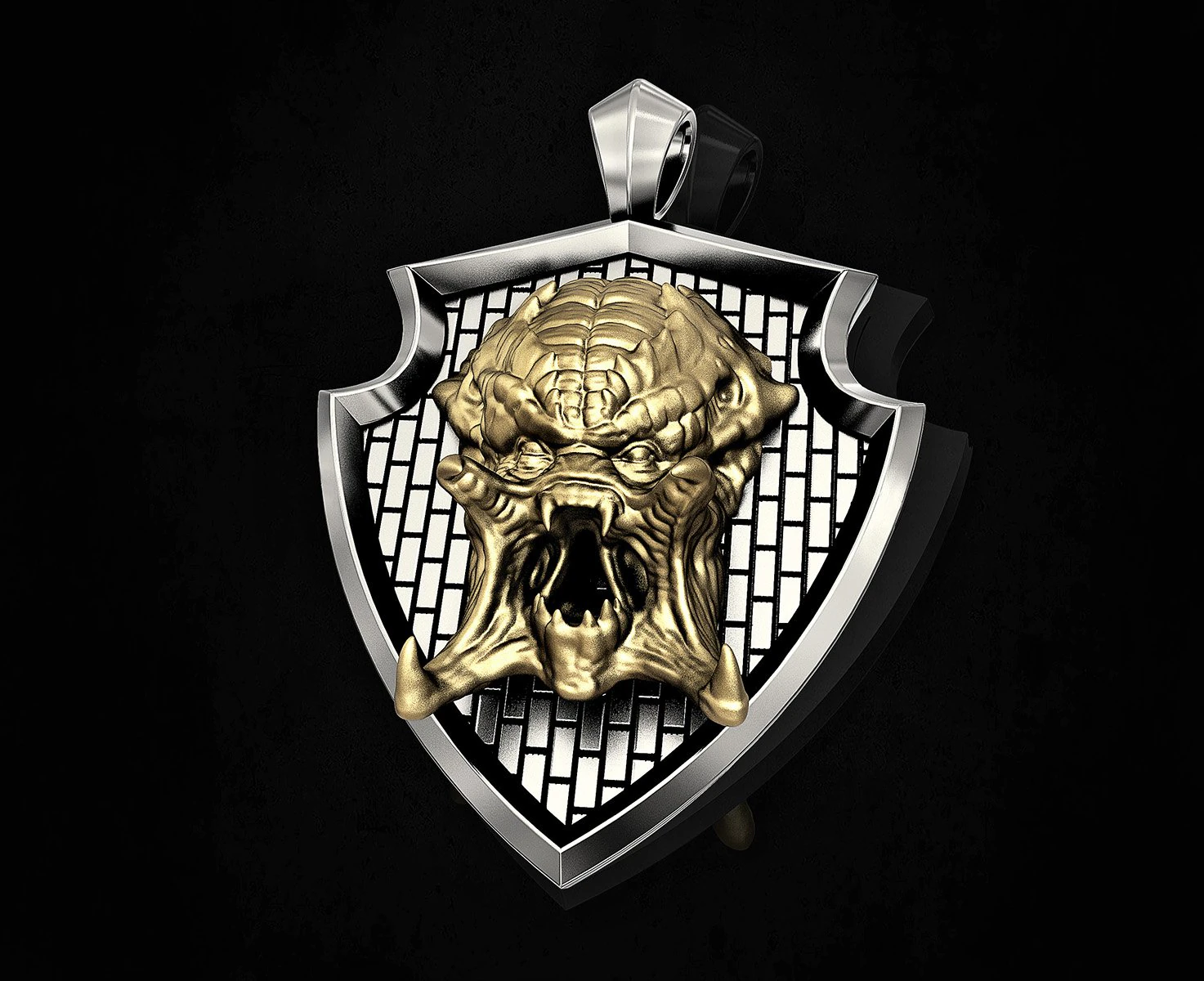 predator pendant 3D Print Model .c4d .max .obj .3ds .fbx .stl .blend 