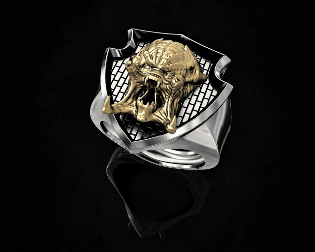 predator ring Model Cetak 3D .c4d .max .obj .3ds .fbx .stl .blend 