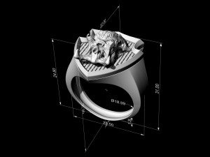 predator ring Model Cetak 3D