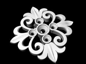 oriental flower earrings 3D Print Model