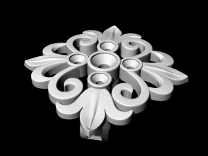 oriental flower earrings 3D Print Model