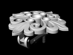 oriental flower earrings 3D Print Model