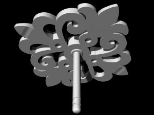 oriental flower earrings 3D Print Model