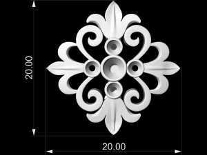 oriental flower earrings 3D Print Model
