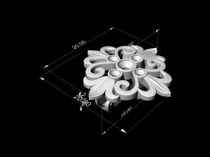 oriental flower earrings Modelo de Impressão 3D