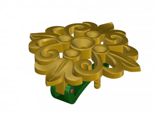 oriental flower earrings 3D Print Model