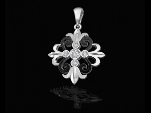 oriental flower pendant 3Dプリントモデル