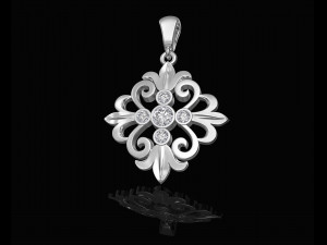 oriental flower pendant 3Dプリントモデル