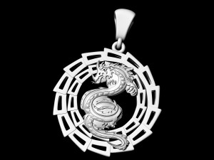 dragon pendant v-2 Modelo de impresión 3D