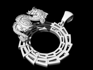 dragon pendant v-2 Modelo de impresión 3D