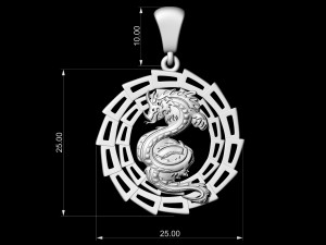 dragon pendant v-2 Modelo de impresión 3D