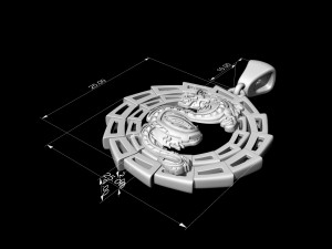 dragon pendant v-2 Modelo de impresión 3D