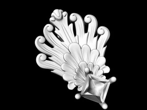artistic peacock tail earrings 3D Print Model