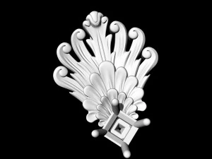artistic peacock tail earrings 3D Print Model