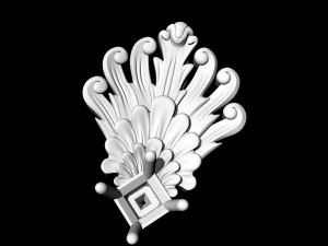artistic peacock tail earrings 3D Print Model