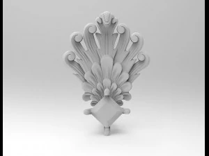 artistic peacock tail pendant 3D Print Model
