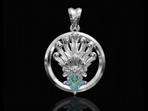 artistic peacock tail pendant 3Dプリントモデル