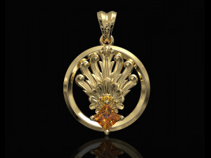 artistic peacock tail pendant 3Dプリントモデル