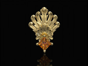 artistic peacock tail pendant 3Dプリントモデル