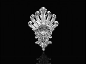 artistic peacock tail pendant 3Dプリントモデル