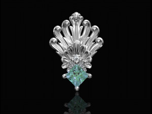 artistic peacock tail pendant 3Dプリントモデル