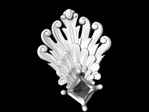 artistic peacock tail pendant 3Dプリントモデル