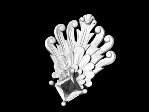 artistic peacock tail pendant 3Dプリントモデル